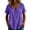 Purple, variant on Cotton Linen Striped Boatneck Elegant Tops for Women Lightweight Loose Fit Elbow Sleeve Tee Trendy Outdoor Shirts for Summer