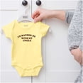 thumbnail image 5 of Rather Be With Uncle Nephew Niece Romper Boys or Girls Infant Baby Brisco Brands NB, 5 of 6