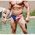 thumbnail image 3 of NEPTIO Men's American Flag Stars & Stripes Swimsuit Bikini Flag Print, 3 of 5
