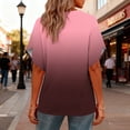 thumbnail image 3 of SDNall V-Neck Short Sleeve T-Shirt for Women, Solid Color Casual Top with Ruffle Trim, Versatile for Daily Wear, Home and Going Out, 3 of 7