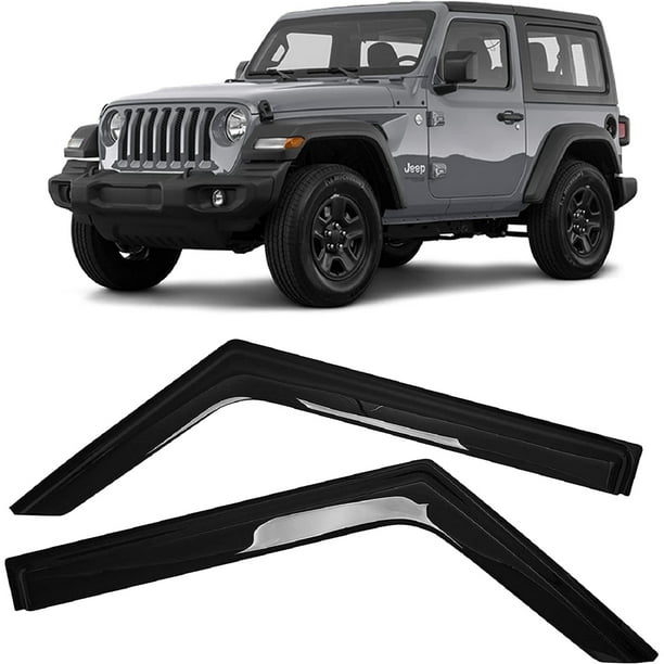 JSP Window Vent Visor For Jeep Wrangler JL 2dr 18-22 Rain Guard Deflector - JSP Window Vent Visor For Jeep Wrangler JL 2dr 18-22 Rain Guard Deflector -
