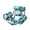 Greenish-Gray, variant on Adjustable Backrest Floating Pool Lounge Chair, 35.43 x 24.01 Inch Soft Fabric Cover Water Hammock Float, Tropical Pattern Inflatable Pool Recliner for Lake Beach Swimming Pool Relaxation