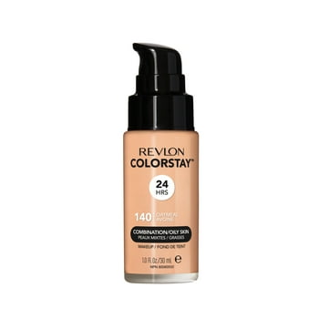 Revlon ColorStay Face Makeup for Combination & Oily Skin, SPF 15, Longwear Medium-Full Coverage with Matte Finish, 140 Oatmeal