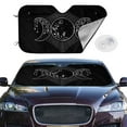 thumbnail image 2 of TEQUAN Sunshade for Car Windshield, Triple Moon with Flowers Stars Pattern Car Sun Shade, 51.2" x 27.5", 2 of 7
