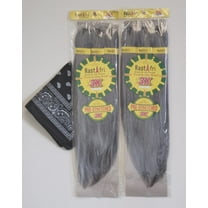 RastAfri Pre-Stretched Silky Braiding Hair 3X with Bandana - 2 Packs (#51) C30
