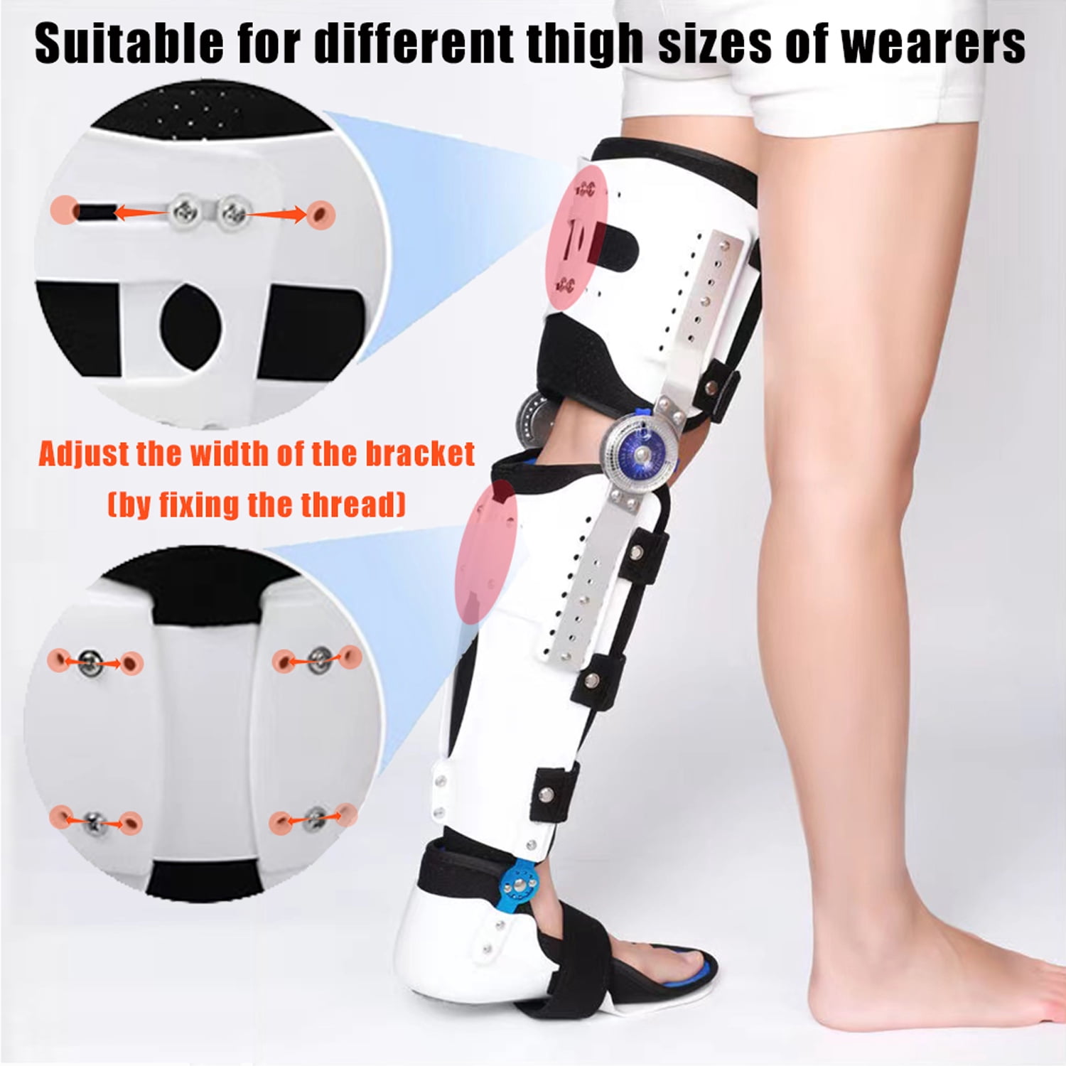 Knee Brace for Post-Op Immobilization & Stabilization, Adjustable Collateral Bars, Widely Used in US Hospitals, Mid-Range ALL (Knee brace)