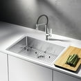 thumbnail image 2 of Water Creation Stainless Steel Drop In 33" Single Bowl Kitchen Sink/Faucet Kit, 2 of 5