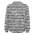 thumbnail image 5 of ShomPort Womens Fall Casual Sweatshirt Long Sleeve Cute Pullover Crewneck Striped Tunic Tops, 5 of 5
