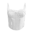 thumbnail image 2 of Shapewear for Women - Women's Bodysuit Shapewear Lingerie Seamless Strappy Bustier Corset Top - Corsets for Women,Color:White,Size:XL, 2 of 7