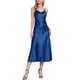 thumbnail image 1 of CURVOSPORT Vestido de Satén para Mujer con Tirantes Espagueti, Escote en V, Elegante, Maxi, Deslizante, L Azul Real, 1 of 6
