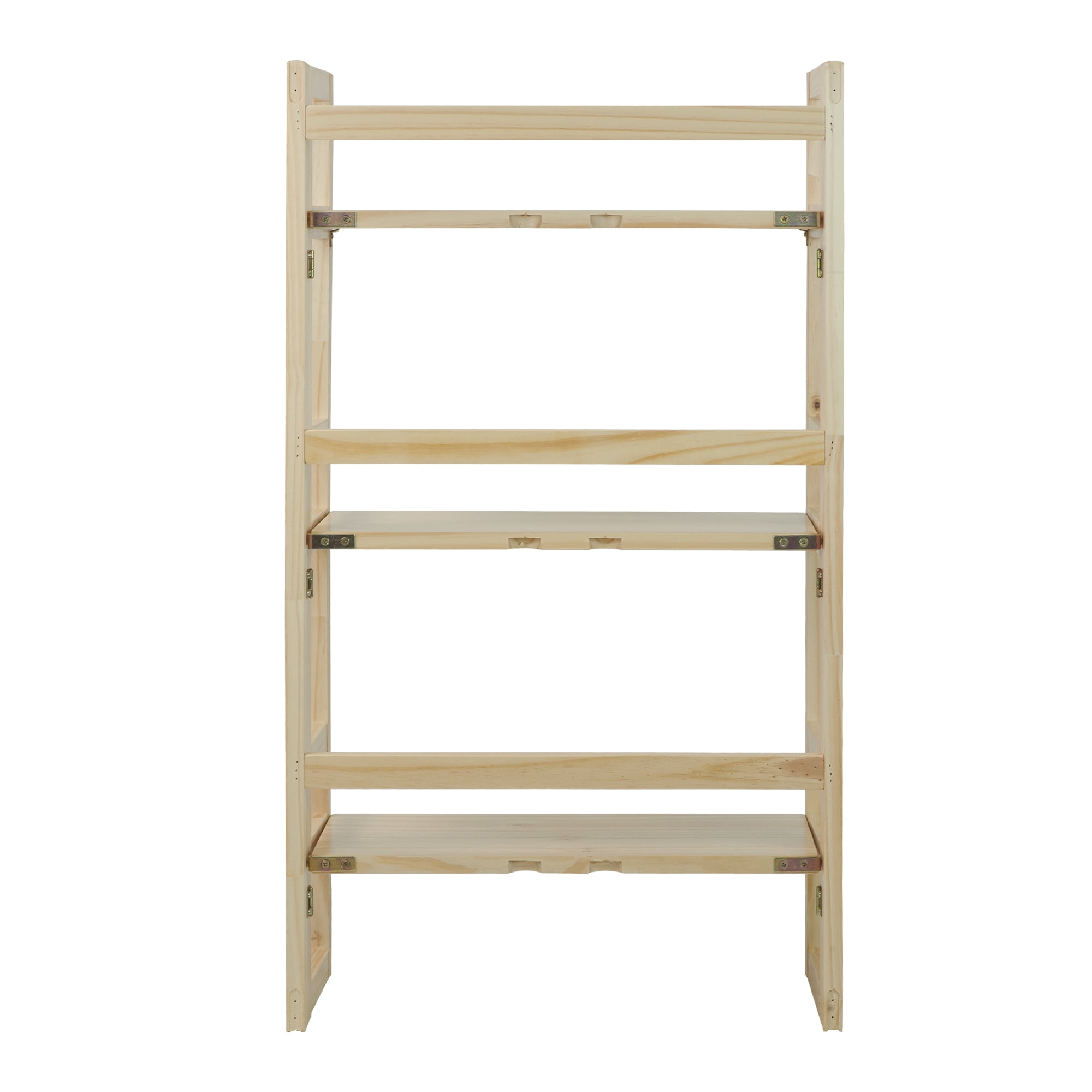 3-Shelf Folding Student Bookcase 20.75" Wide-Natural