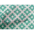 thumbnail image 4 of oneOone Cotton Cambric Aquamarine Fabric Floral & Tiles Moroccan Quilting Supplies Print Sewing Fabric By The Yard 56 Inch Wide, 4 of 4