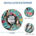thumbnail image 3 of Shower Caps,German Shepherd with Pioneer Flower Waterproof Shower Cap for Women 4 Pieces,Double Reusable Hair Cover for Shower PEVA Elastic Stretch Hem, 3 of 7
