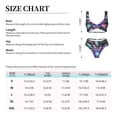 thumbnail image 4 of Kdxio Colored Abstract Print Women's 2 Piece High Waisted Wrap Spaghetti Strap Summer Swimsuit Bikini Set-Medium, 4 of 7