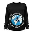 thumbnail image 3 of Riecok Graphic Maternity Sweatshirt Crewneck Pullover Funny Printed Long Sleeve Tops Loose Pregnant Outwear, 3 of 6