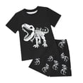 thumbnail image 4 of Gubotare Cute Pjs for Boys Toddler Boys Pajamas Summer Pjs for Boy Jammies Dinosaur Train Sleepwear Short Sets Size 6-7 (White,6-7 Years), 4 of 4