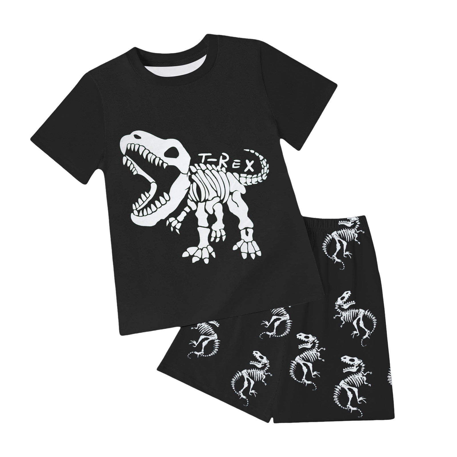Quealent Toddler Boy Summer Clothes Kids Baby Cotton Outfits T-Shirt Shorts Set 9M-12T (A-White 11-12 Years)