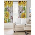 thumbnail image 2 of Farmhouse Sunflowers Blackout Curtains for Bedroom Living Room Darkening Curtains 54 Inch Long Spring Country Watercolor Cow Floral Short Curtain for Small Window Treatment Grommet Drapes 52"x54"x2, 2 of 9