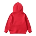 thumbnail image 4 of Sweat à Capuche pour Petites Filles, Fermeture Éclair, Taille 6, Imprimé Graphique, Manches Longues, Décontracté, Rouge, 3-4 Ans, 4 of 4