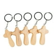 thumbnail image 1 of 5 Piezas Bolsillos Cruz Llavero Llavero Colgantes Portátiles de Madera Hechos a Mano Decoración de Regalo DIY Llaveros Encanto para Hombres Mujeres Or A CUTICAT Llavero Cruz de Madera, 1 of 8