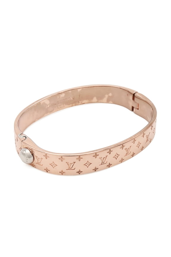 Pre-Owned LOUIS VUITTON Cuff Nanogram Bangle Bracelet PGP Pink Gold #S Size M00253