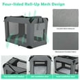thumbnail image 6 of CL.HPAHKL Collapsible Dog Crate for Small Dogs, 24 Inch Dog Cage Soft Portable Dog Carrier with Mesh Doors and Multipurpose Bags, Folding Small Dog Kennel Pet Carrier Indoors Outdoors Travel, Grey, 6 of 7