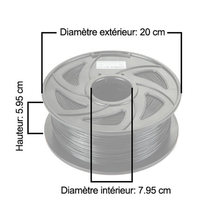CloneBox Filament PLA imprimante 3D 1.75mm P.+/-0.05mm 1kg Imi