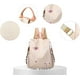 thumbnail image 3 of Mochila para mujer, mochila elegante a la moda con bolsillo antirrobo, bolso de hombro informal, mochila para viajes y vacaciones (caqui), 3 of 5