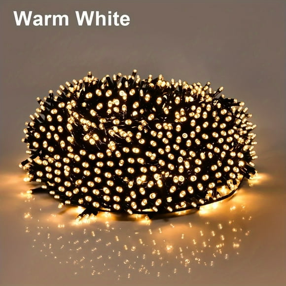 Dosaele Guirlandes Lumineuses Extérieures DEL - Guirlandes Scintillantes Féeriques pour Noël et les Fêtes Universelles - Construction en Métal Plastique et Cuivre - Prise US - Prise 120V Alimentée Sans Télécommande - Idéal pour