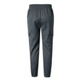 thumbnail image 2 of Pantalones cargo informales para hombre: cintura elástica, cordón, poliéster, estilo urbano, múltiples bolsillos, 2 of 4