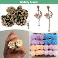 thumbnail image 6 of Uxcell 50-Pack Flower Pistil Metal Alloy Flower Blossom Connectors Charm, 6.5mm x 6.8mm Metal Material [Light Gold], 6 of 6