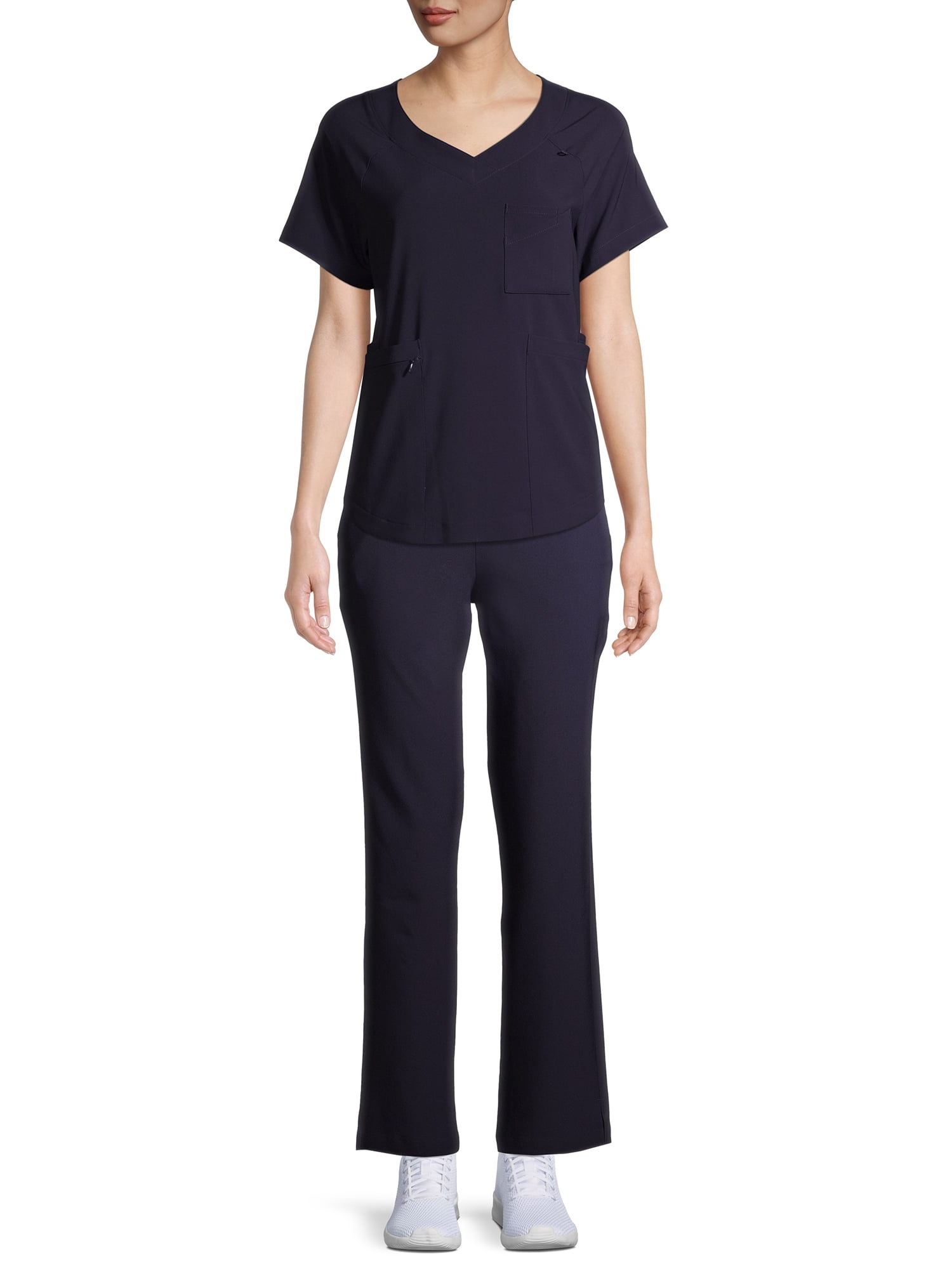 ClimateRight by Cuddl Duds Modern Fit Straight-Leg Flat Front Scrub Pant (Women's and Women's Plus), 1 Count, 1 Pack