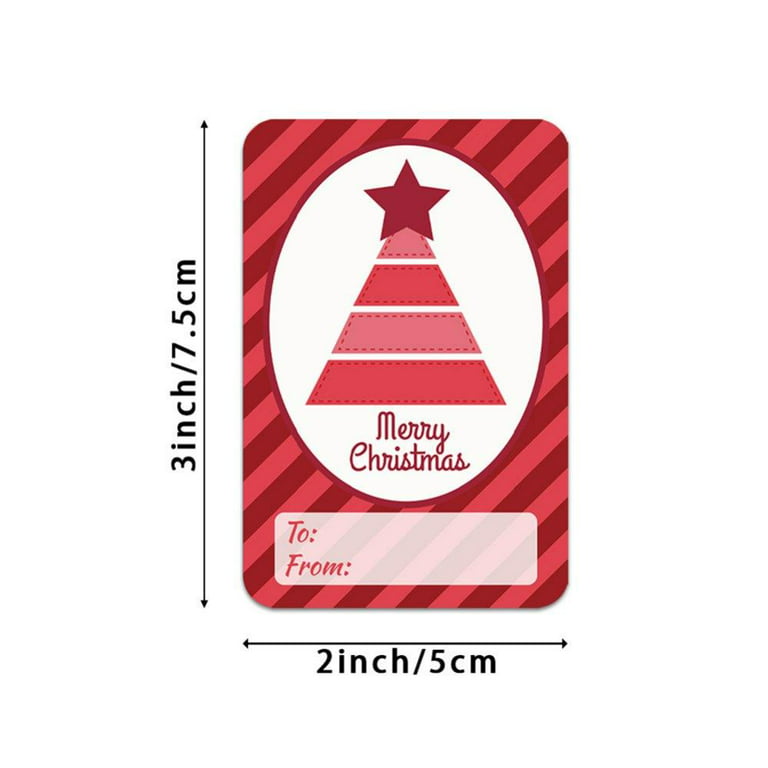 250 Pieces/Roll Christmas Gift Tags Christmas Name Tag Stickers Holiday  Decorative Presents Tag Xmas Self Adhesive Name Tags 