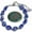 Sapphire, variant on Glow in The Dark Firefly Beads Bracelet, Handmade in USA, Barrel Oval Shaped Luminous Murano Glass Beads Jewelry (Sapphire)