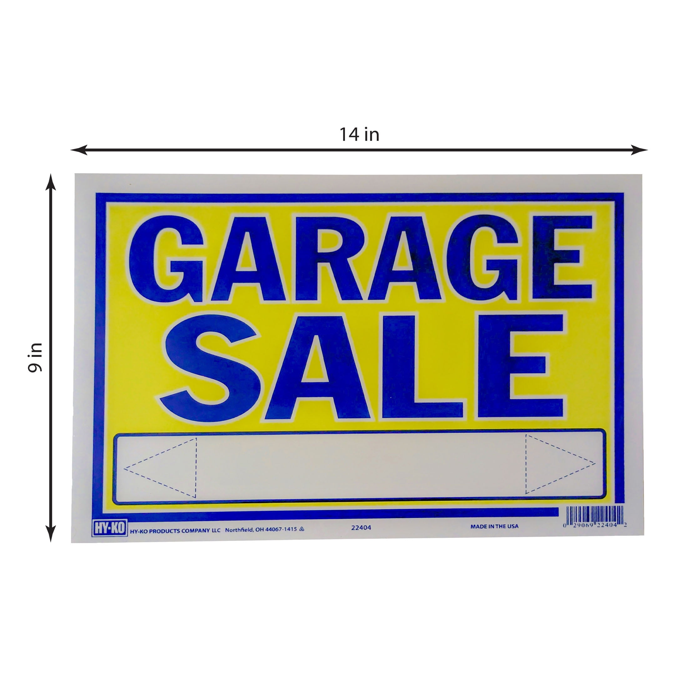 Hy-Ko 9 x 13 Neon Garage Sale Sign 22404