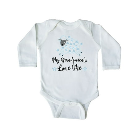

Inktastic Grandparents love little lamb Gift Baby Boy or Baby Girl Long Sleeve Bodysuit