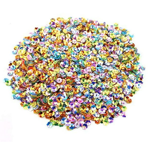 Raindrops DIY Sequin Crafts with Assorted Colors for Creative Art Projects and Scrapbooking 6mm