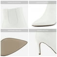 thumbnail image 3 of Dream Pairs Women's Fashion Stilettos High Heel Pointed Toe Ankle Boots KIZZY-1 WHITE/PU Size 8.5, 3 of 5
