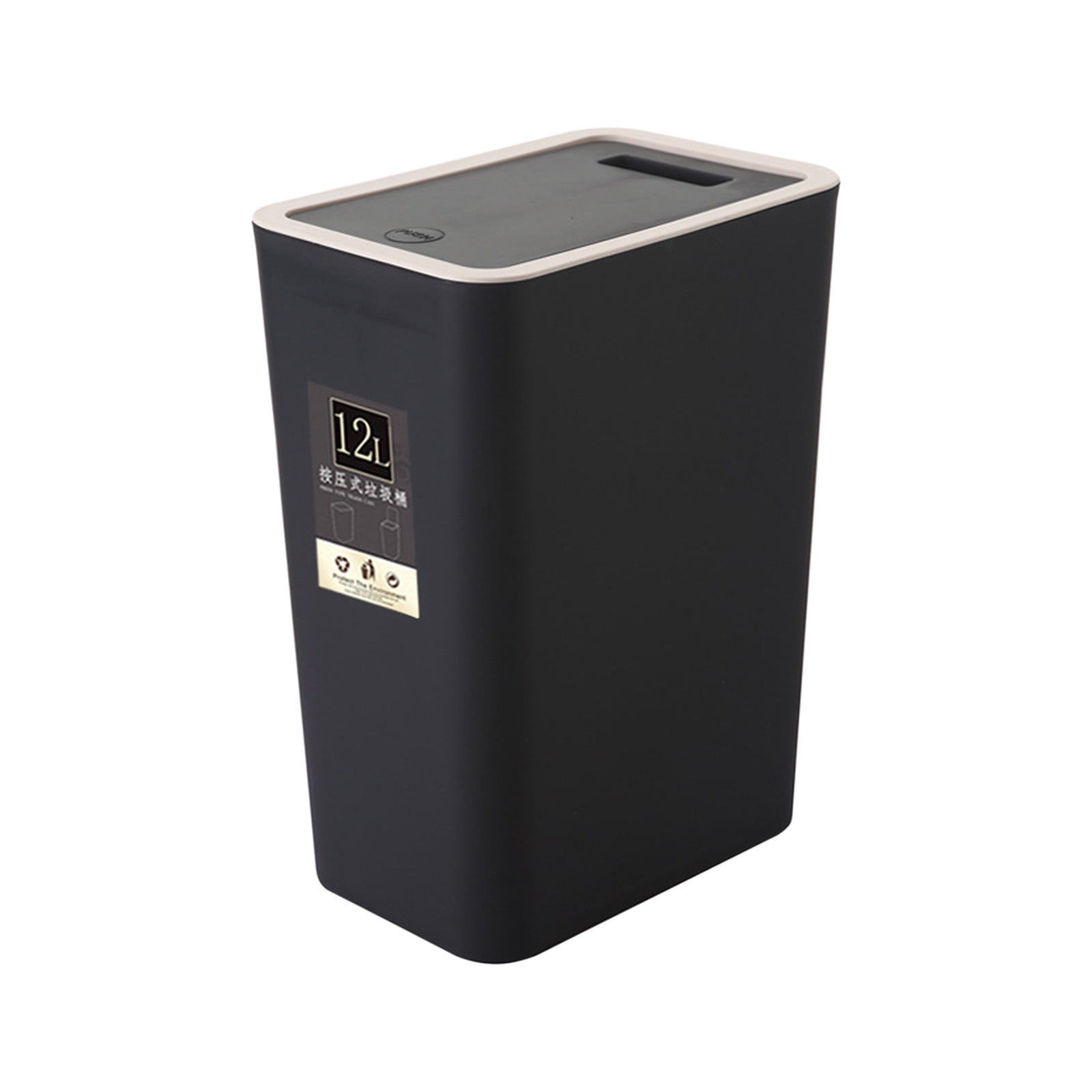 Miogawg Bathroom Trash Can With Lid, Slim Garbage Can, Small Trash Bin Waste Basket For Kitchen, Bedroom, Living Room, Office