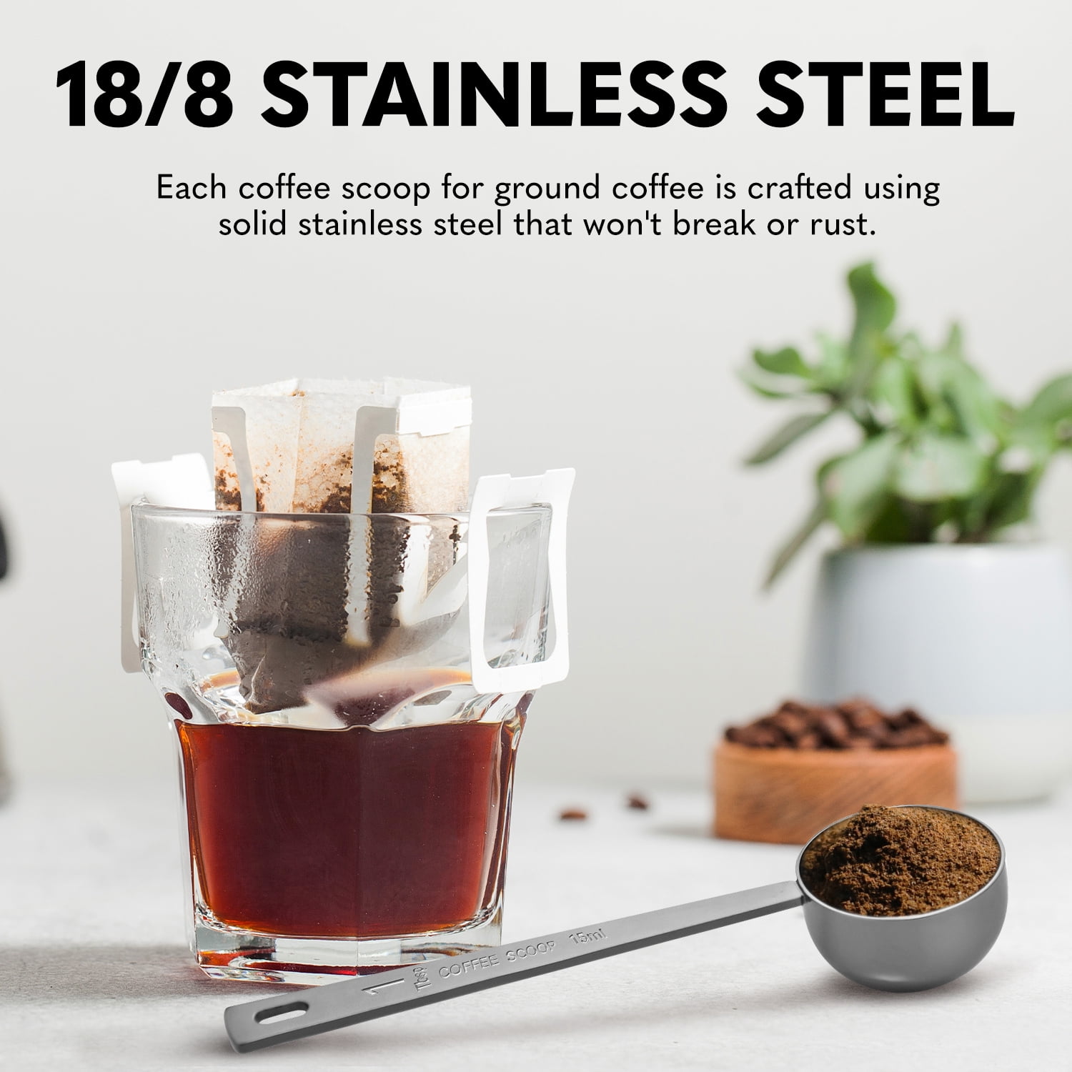 Orblue Coffee Scoop, Stainless Steel Long Handled Spoons, Pack of 2 -  Walmart.com
