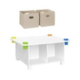 thumbnail image 3 of RiverRidge Kids Art Activity Table Desk with 4 Cubbies, 4 Storage Cups, and 2 Taupe Bins, 3 of 9