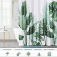 thumbnail image 3 of Shower Curtains for Bathroom - Tropical Leaves Plant on White Background Odorless Curtain for Bathroom Showers and Bathtubs, 72 X 72 Inches Long, Hooks Included, 3 of 4