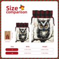 thumbnail image 3 of KLL Whimsical Owl On Branch for Christmas Gift Bag,Christmas Burlap Goody Gift Bags with Plaid Drawstrings for Xmas Presents Holiday Party Favor Treats Candy-Black, 3 of 8