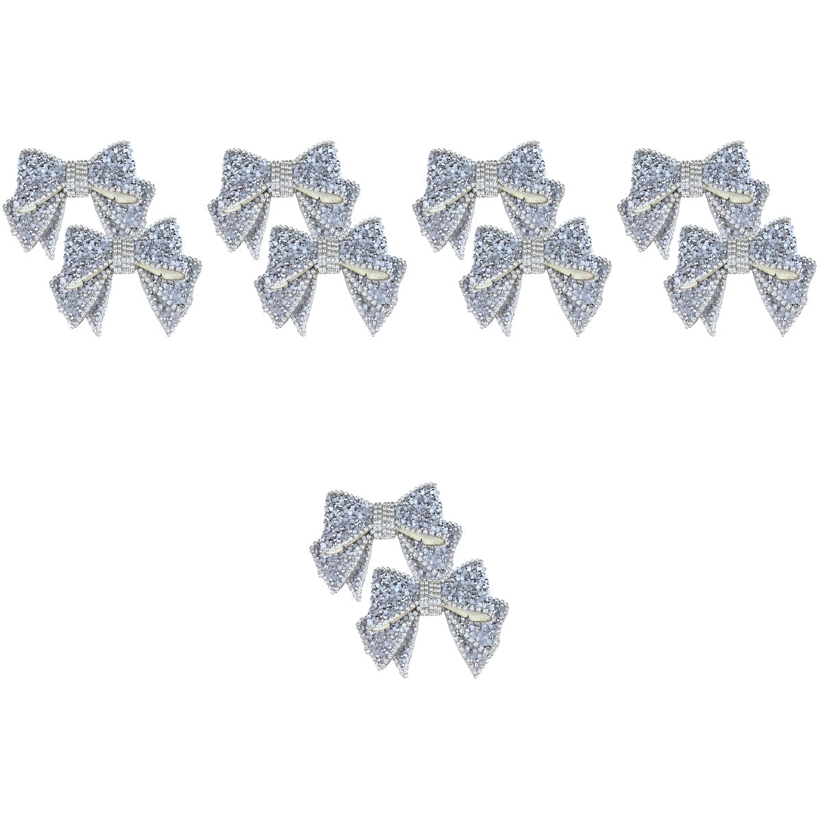 WORGEOUS 10 Pcs Rhinestone Shoe Charms with Bowknot Design, Decorative Accessories for Women’s Shoes