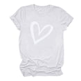 thumbnail image 6 of SOOMLON Valentine's Day Outfits Women Couple Valentines Gift Comfy Short Sleeve Round Neck Tops Funny Love Heart Graphic Tees Fashion Valentines Outfits 2025 White 2XL, 6 of 6
