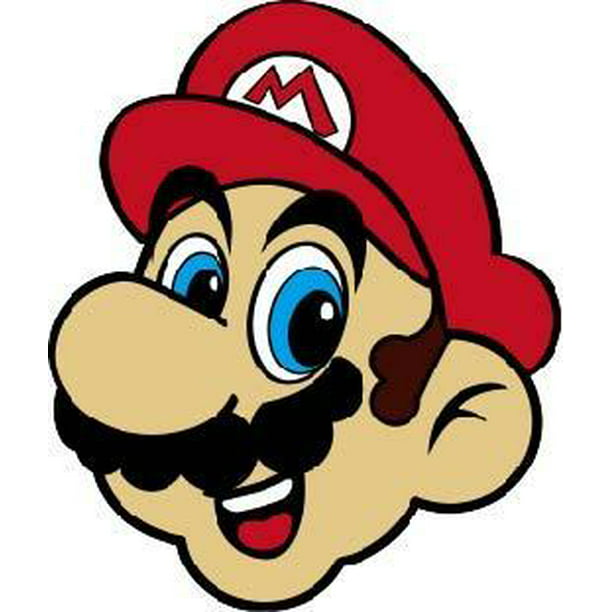 Super Mario Bros Smiling Happy Mario Nintendo Cartoon Character Wall ...