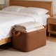 thumbnail image 1 of Bolsa de almacenamiento para colchas Organizador de maletas de cuero encerado • Bolsa de acolcha de viaje de gran capacidad • Estuche versátil para guardar ropa de cama Uso doméstico, 1 of 5