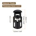 thumbnail image 2 of Unique Bargains 30Pack 5.5x3mm Cord Lock Plastic Single Hole Spring Toggle Stoppers, Black, 2 of 5
