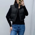 thumbnail image 3 of Shiyifa Veste Courte à Col Montant avec Fermeture Éclair pour Femmes, 3 of 7