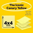 thumbnail image 3 of Post-it Super Sticky Dispenser Pop-up Notes, 4 in x 4 in Canary Yellow, Lined, 5 Pads, 3 of 13